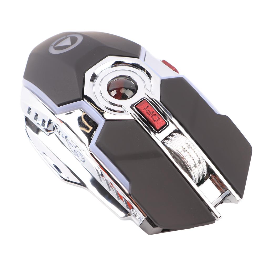 Wireless Mouse USB Receiver Ergonomic Adjustable RGB Backlit Ultra Quiet Office Mouse for Home