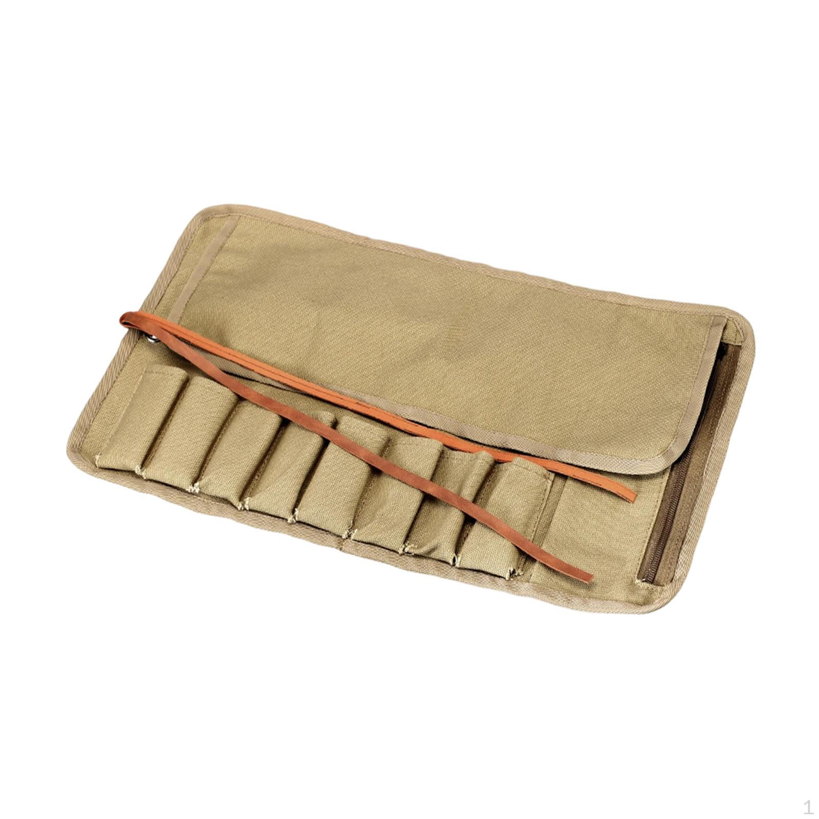 

8 Slots Roll up Storage Bag Tool Pouch Hardware Tools Organizer Holder for Carving Knives Outdoor
