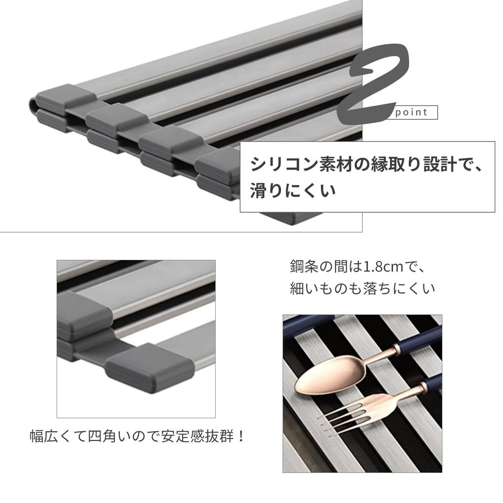 Kamelun Vas Peste Scurgătorul din Inox, Chiuvetă, Pliabil, Triplu-Pliabil, Oțel, Ordonat, Compact, Rezistent la Rugină, Antibacterian, Bucătărie, Lat, 5532.5cm