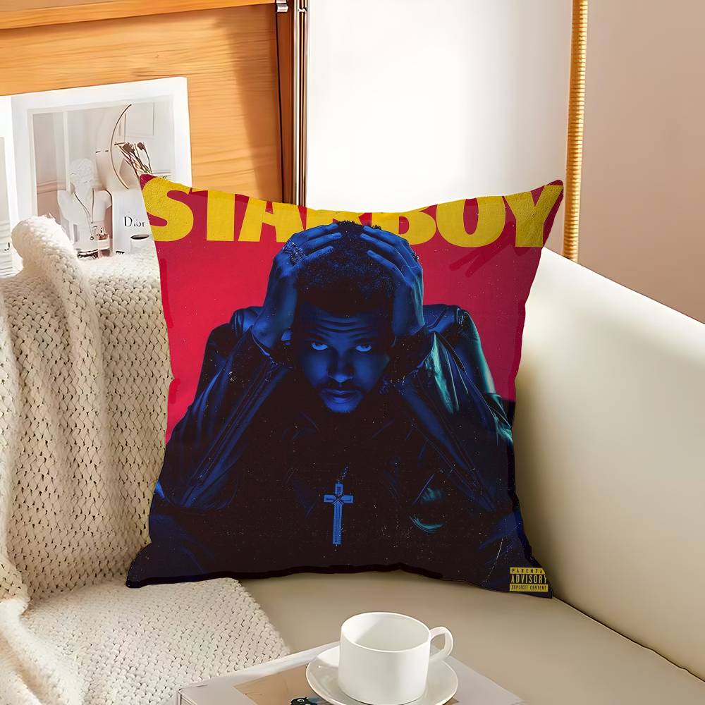 Hip Hop Music Hot Album Star The Weeknd Starboy Cushion Cover Pillowcase Upholstery Sofa Throw Pillow Home Decor Pillowcas