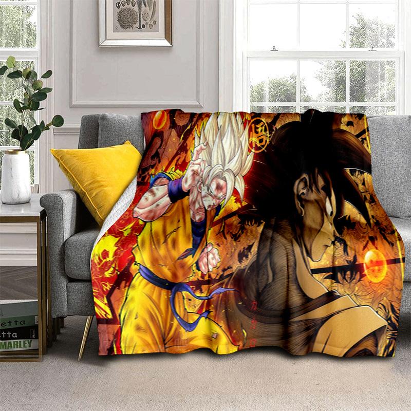 Dragon Ball Saiyan Forms Blanket Suitable For All Seasons Soft And Comfortable Bedroom Gift Outdoor Plush Blanket