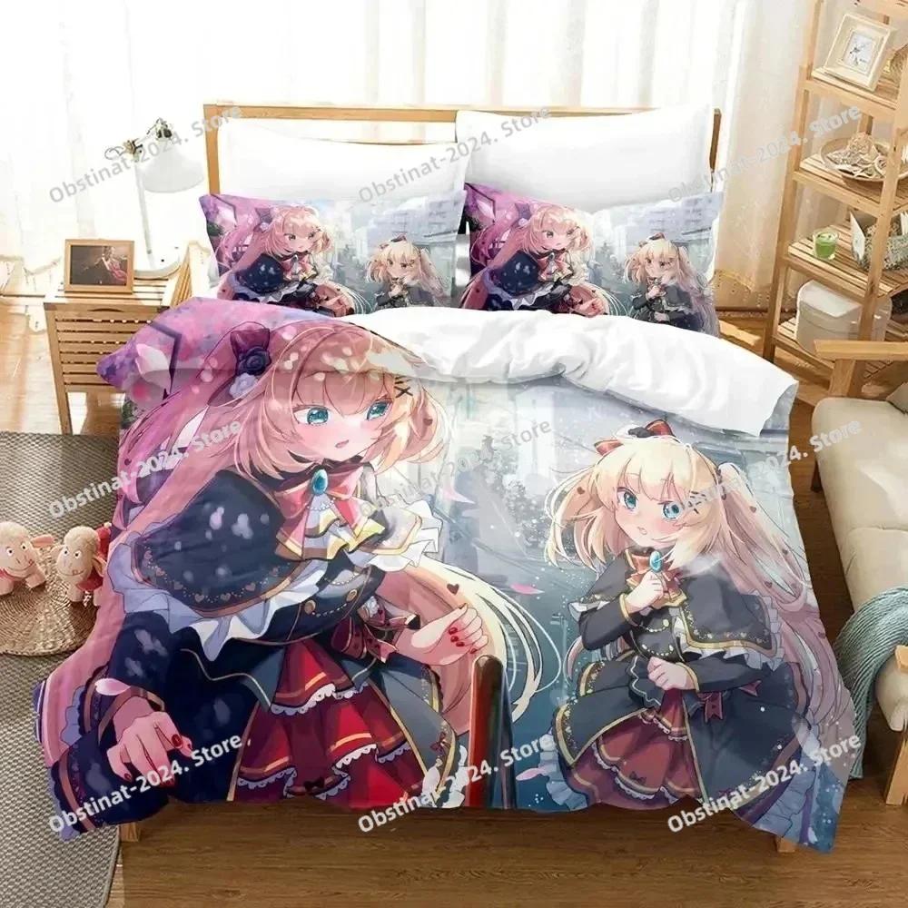 Anime Akai Hato Beding Set Printed Bed Linen Set With Pilowcase Bed Soft Duvet Cover Soft Single Double Quen Super King-Sized Dimensionsd Dimensions