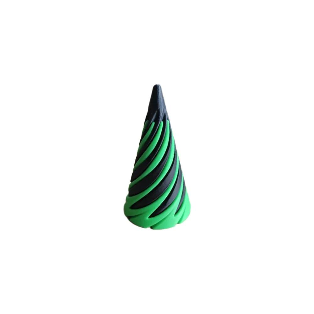 3D Printing Spiral Cone Pyramid Decompression Toy Creative Crossing Sculpture Stress Relief Gift