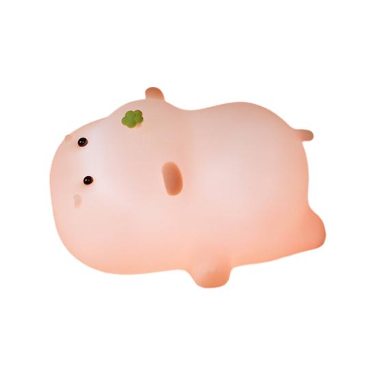 Night Light Cartoon Highland Cow Horse Hippo Design Silicone Animal Lamp Kids Dimmable Touch Control Soft Glow Nightlight