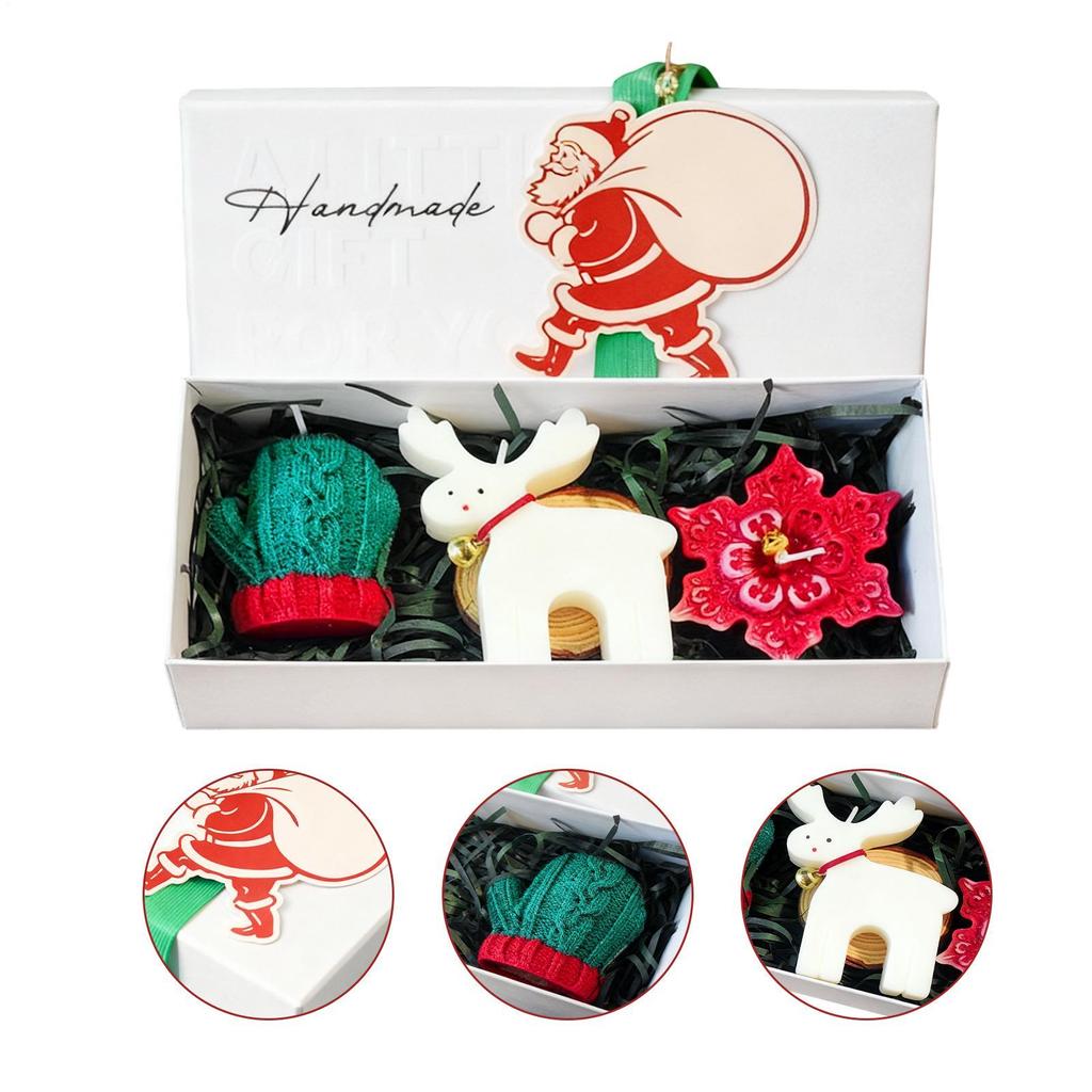 Christmas Candles Set Deer Candles Party Wedding Festival Decoration Christmas Eve Romantic Ornament Decor For Home