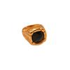 Stainless Steel Square Crystal Ring Zircon Exaggerated Ring  Gift for Girlfriend