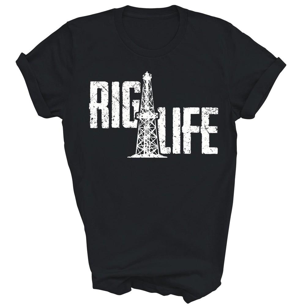 

Рубашка унисекс «Риг Лайф» Нефтегазовая буровая установка Подарок L