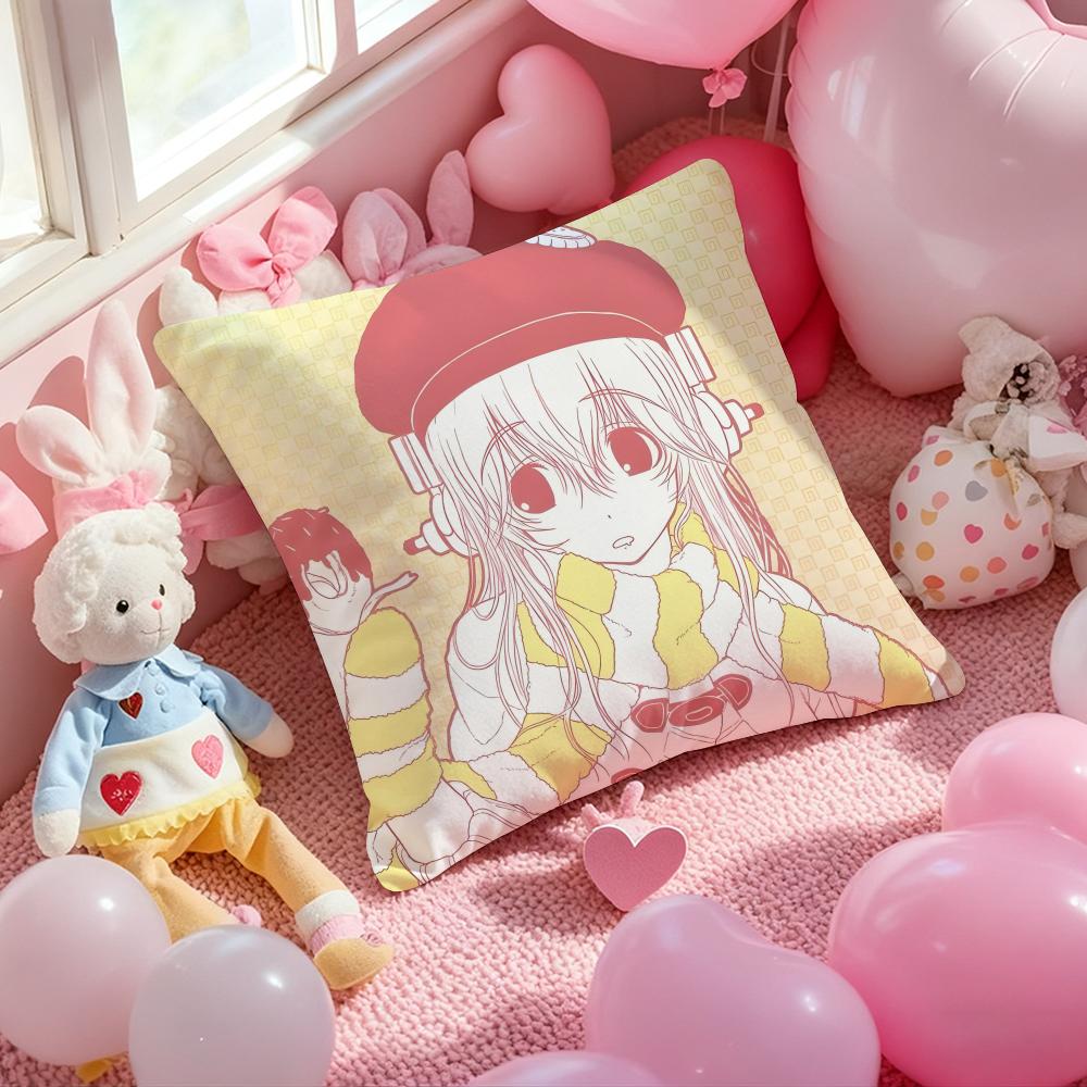 Anime Super Sonico Manga Classic Cushion Cover Pattern Printed Pillowcase for Living Room Sofa Cushion Cover & Bedroom Decor