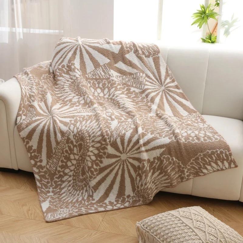 Nordic Winter Thickened Warm Half Fleece Blanket, Office Nap Sofa Blanket, Winter Thick Sofa Towel Bedside Blanket Bedside Flag