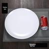 Piatto Rotondo in Ceramica Bianca Pura con Bordo Spesso per Cibo Occidentale e Saltati in Padella