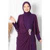Damla Evening Dress Purple Fhm886