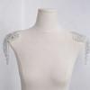 Pearl Embroidery Shoulder Ornaments Handmade Diamond Binding Beads Embroidery Patch Sequince Beaded Gold Embroidery