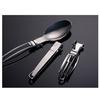 3pcs Stainless Steel Cutlery Set Folding Spoon Fork Cutter Dinnerware for Outdoor Camping Picnic Home Kitchen