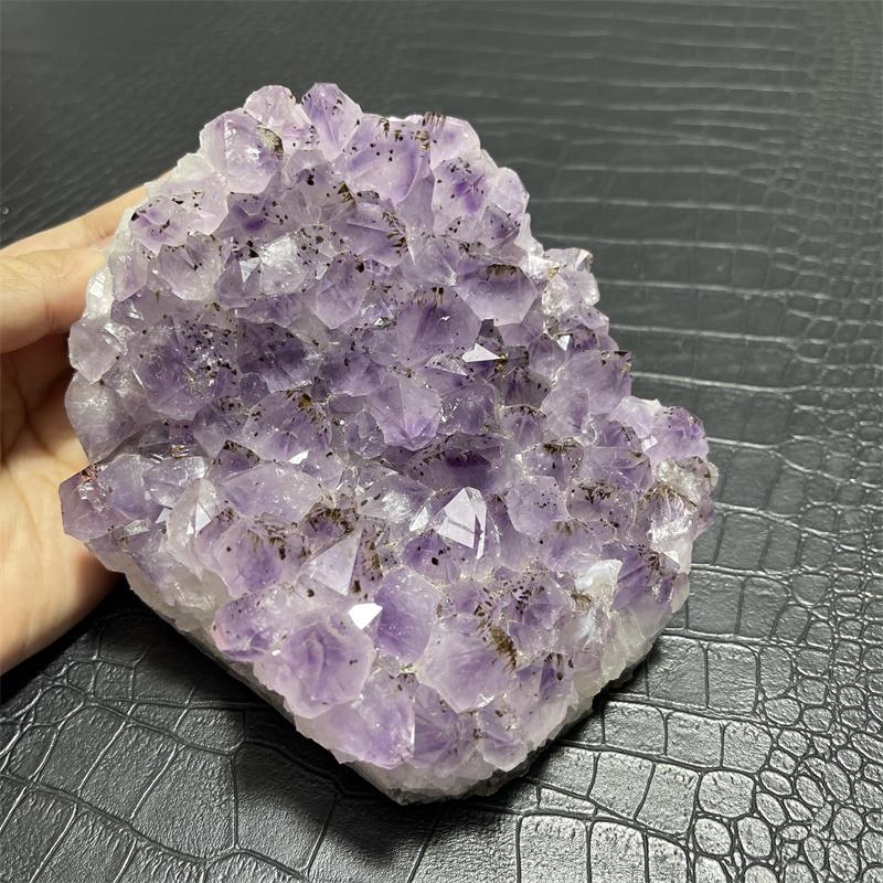 1375g Natural Amethyst Titanium gold Ore Raw Stone Purple Crystals Cluster Druzy Geode Mineral Rock Healing Quartz Point Energy