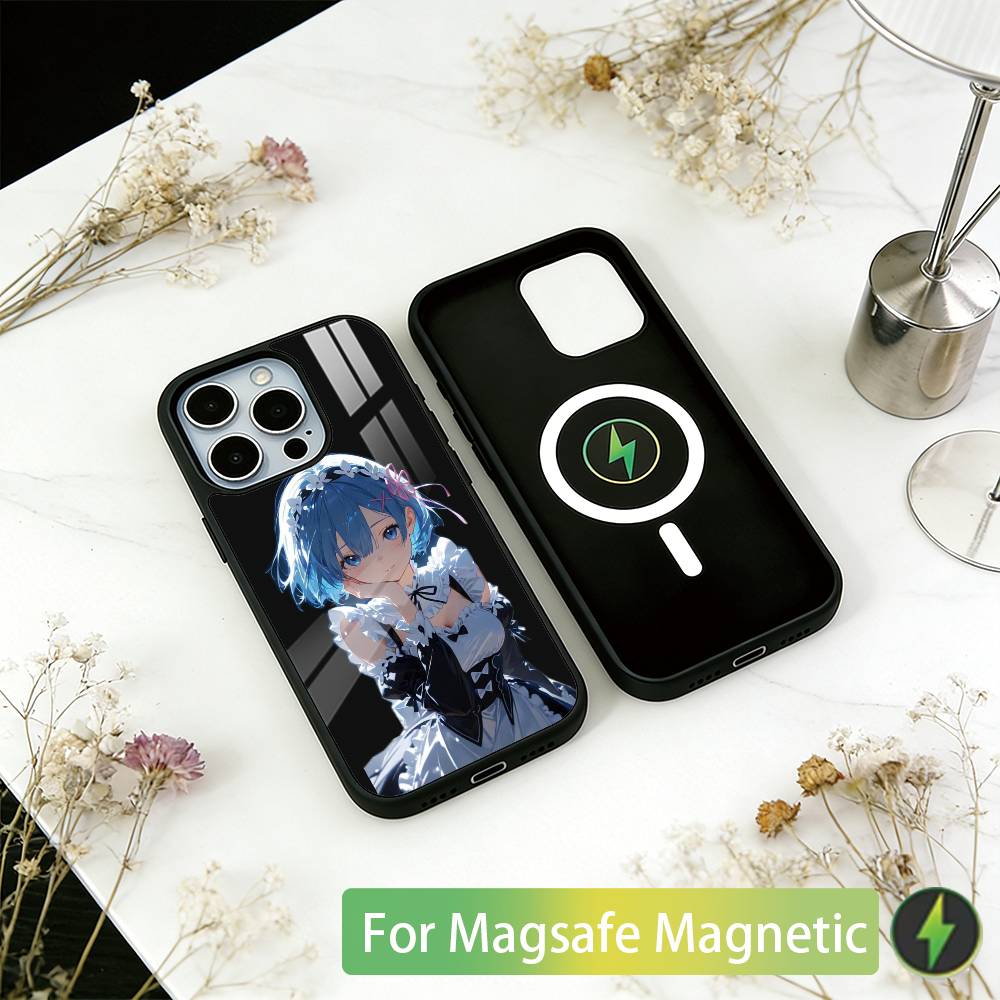 Rem R-Re Anime Z-Zero  Phone Case For iPhone17,16,15,14,13,12,11 Plus,Pro Magnetic For Magsafe Wireless Charging