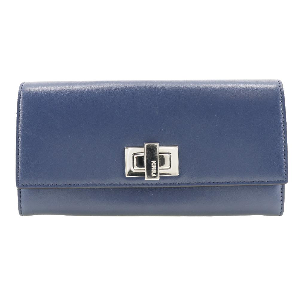

FENDI Peekaboo Purse 8M0377 Navy Calfskin Women Used