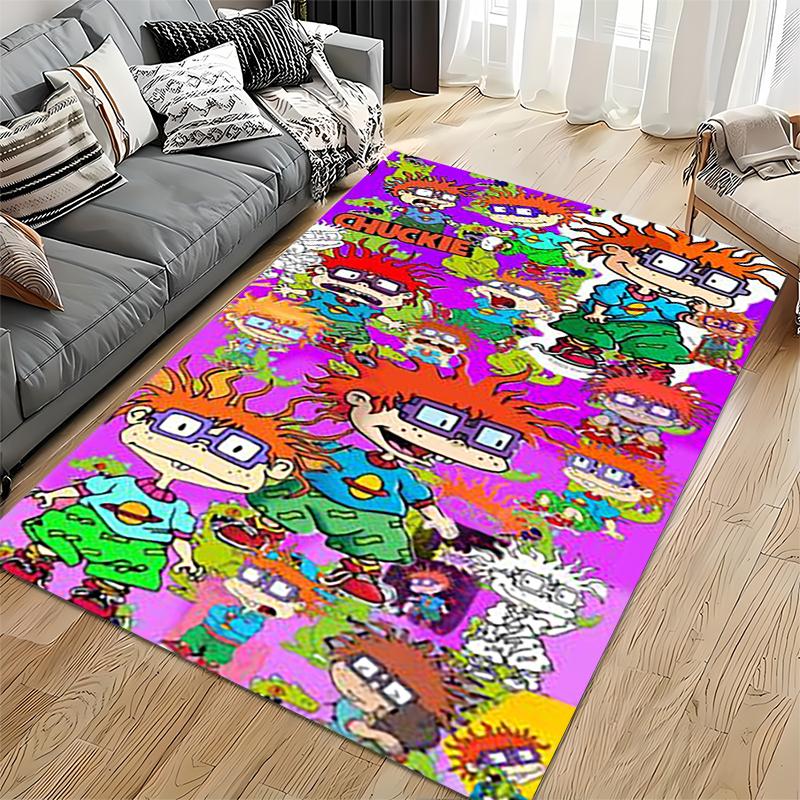 Trendy The Simpsons Cartoon Family Area Rug, Non-Slip Washable Throw Carpet for Living Room Bedroom Entryway Home - Modern Print