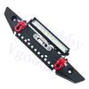 Metal Front Bumper with Lights Bar Tow Trailer for Traxxas TRX-4 Axial SCX10 90046 90047 SCX10 II 1/10 RC Crawler Car