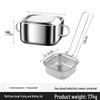 ZISIZ 14cm Square Deep Fryer Pot with Filter Basket