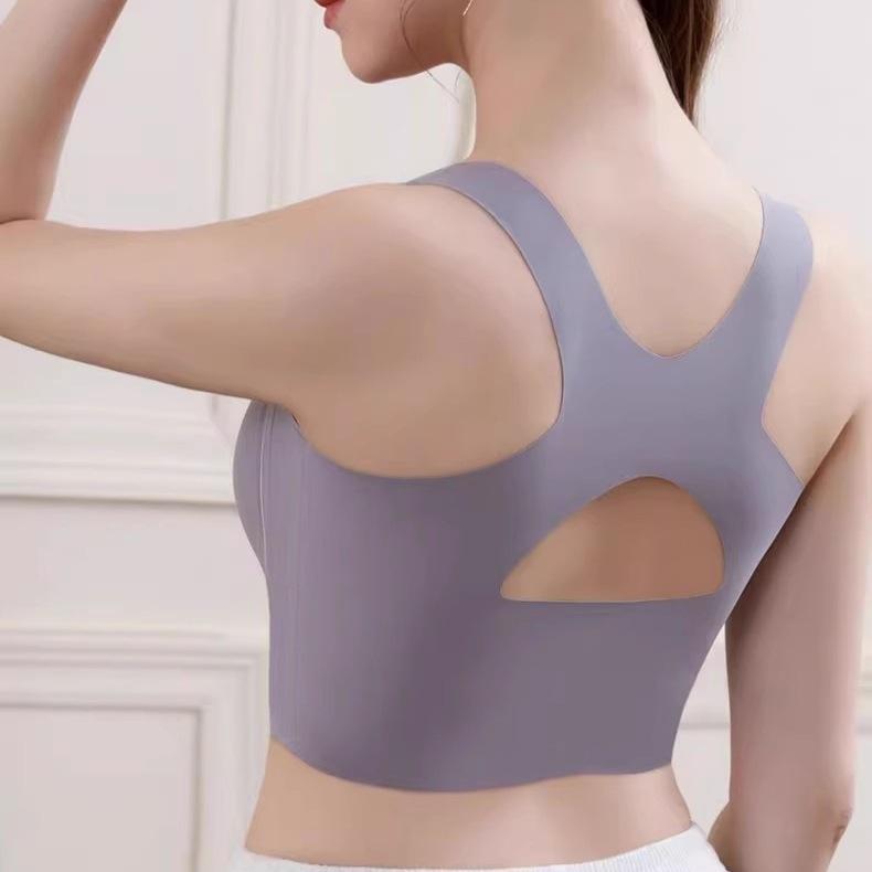Plus-size Lingerie Women's Sports Bras Yoga Vests Invisible Bras Seamless Lingerie Push Up Bra