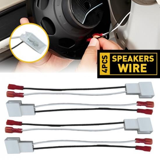 4Pcs Wire Adapters Speaker Harness Connector Fit Toyota Camry/Venza/Yaris/Celica