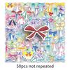 50 Creative Bow Cartoon Stickers for Phone Cases and Journals