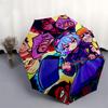 1 Stück Outdoor-Regenschirm mit Anime-Charakteren - Automatisches Öffnen/Schließen, Tragbares 3-fach faltbares Design, 8-Speichen-Eisenrahmen, Perfektes Geschenk für Fans, Reisende