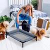 Breathable Dog Cooling Bed Mesh Outside Dog Bed Pet Furniture Raised Dog Bed  Cat Patio Sunbathing