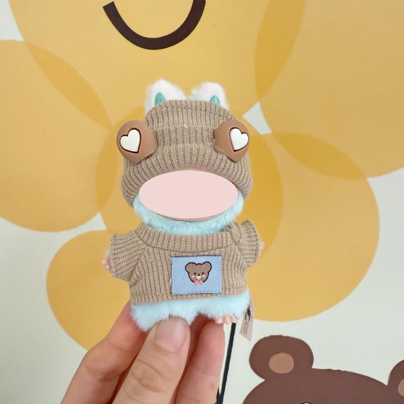 [Cloth Only] 10cm Doll Clothes Beast Ear Elastic Shirt Set Dress up Doll Clothing Set Replacement Fashion Outfit