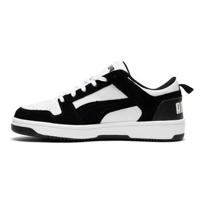 Rebound Layup Lo Sd Pelle Comode Sneakers Basse Unisex Scarpe da Ginnastica Bianco Nero 370539-01