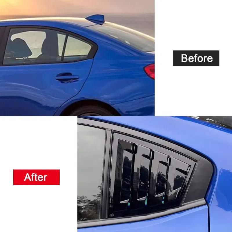 For Subaru WRX STi 2015- Car Rear Louver Window Side Shutter Cover Trim Sticker Vent Scoop ABS Carbon Fiber Accessories ABS