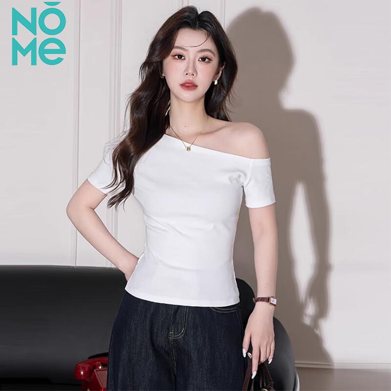 NOME Women s Slim Fit Off-Shoulder Short Sleeve T-Shirt L