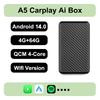 2025 New 3IN1 Android14 Wireless Carplay Android AutoAdapter Upgrade Plug&Play For Youtube Netflix Dongle Wireless Car AI TV BOX