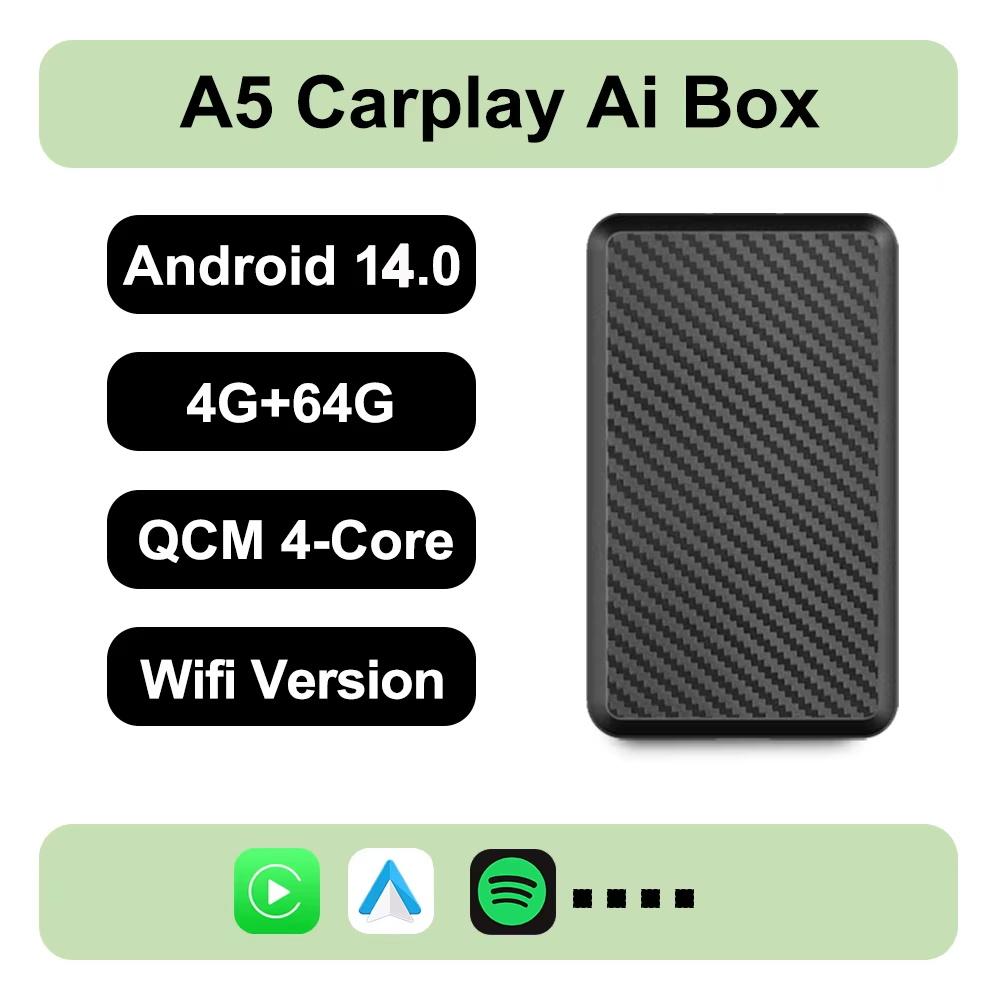 2025 New 3IN1 Android14 Wireless Carplay Android AutoAdapter Upgrade Plug&Play For Youtube Netflix Dongle Wireless Car AI TV BOX