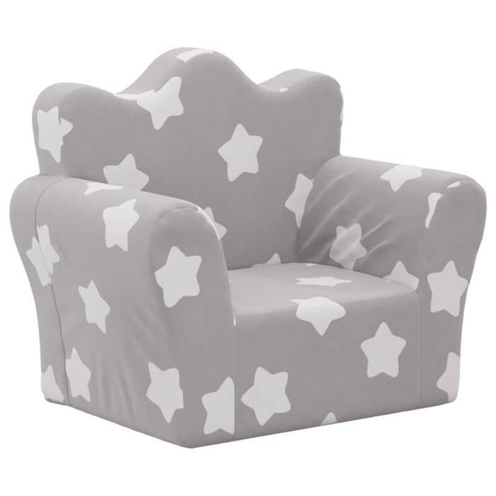 VidaXL Canapé pour Enfants, Siège avec Accoudoirs, Fauteuil avec Dossier pour Tout-Petits, Meuble de Chambre, Gris Clair 357040
