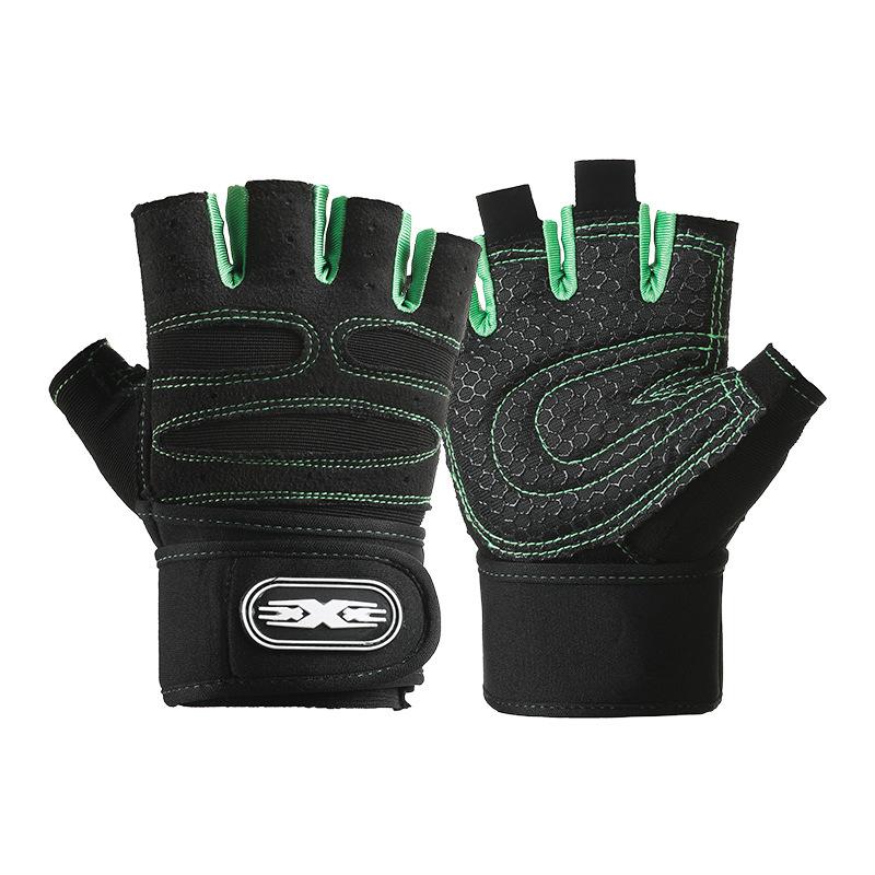 Sports and Fitness Half finger Gloves Extended Wristband Men and Women Equipment Training Anti Slip Calluse Barbell Cycling Outdoor Gloves