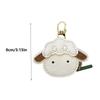 Fashion Cute Faux Leather Sheep Keychain Goat Cartoon Bag Pendant Zipper Mini Wallet Bag Charm Female