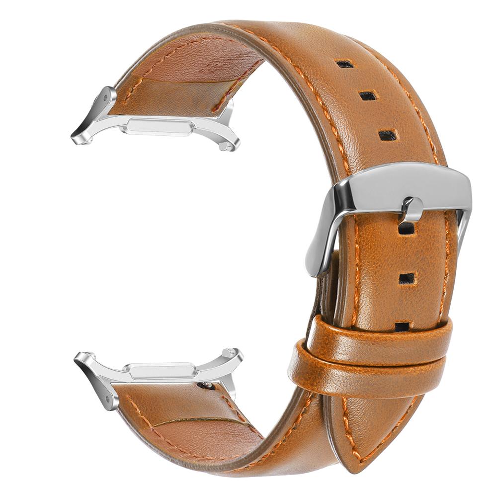 Cowhide Watch Band for Samsung Galaxy Watch Ultra 47mm No Gap Strap for Galaxy Watch 7 47mm for Men Women Soft Busines Bracelet