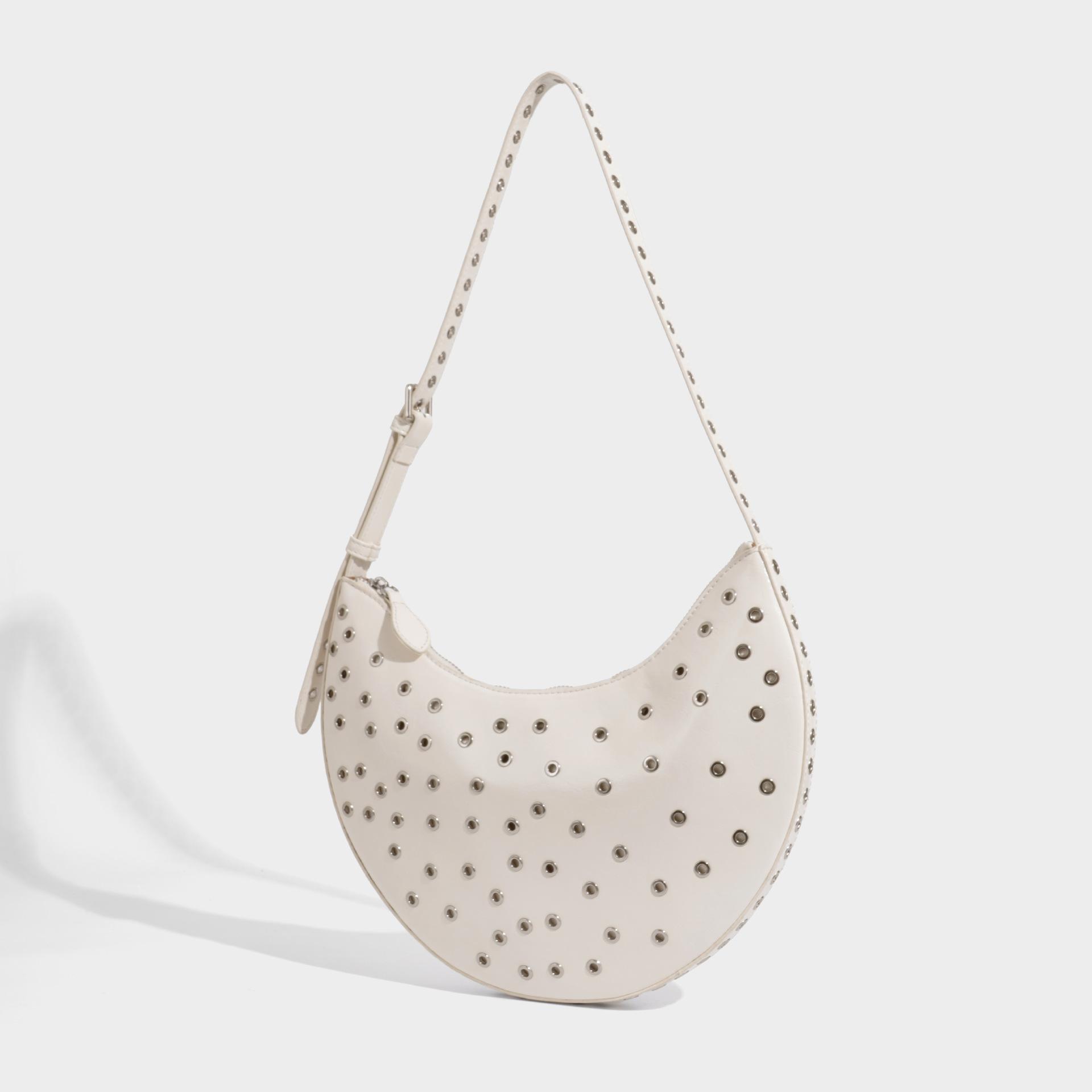 

Премиальная сумка-багет в панк-стиле Liuding, женская, 2025, новая, модная, сумка-полумесяц, сумка через плечо, сумка кросс-боди