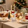 Deer Figurines for Christmas Decor 3D Printed Reindeer Figurine, Cute Sitting Statue with Scarf, Holiday Party Table Centerpieces Tabletop Home,