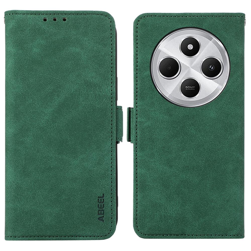 

ABEEL For Xiaomi Poco C75 4G/Redmi 14R 5G/14C 4G Case PU Leather Folio Stand View RFID Blocking Phone Cover E