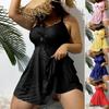 2024 Plus Size European & American High-Waisted Skirt Swimsuit Set