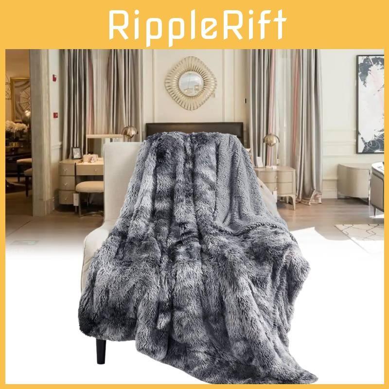 Faux Fur Oversized Blanket Super Soft Cozy Blanket Luxury Fluffy Throw Blan