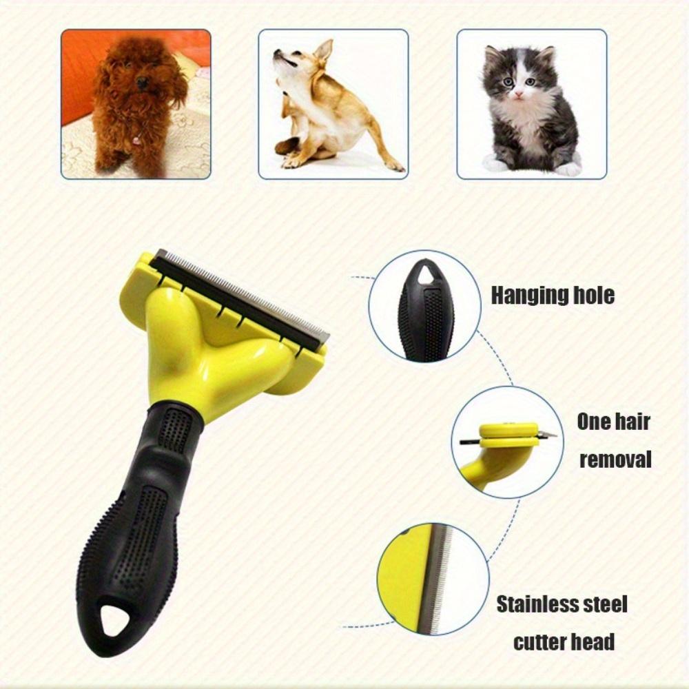 Pet Hair Remover Brush For Dogs Cats Puppy Grooming Comb Fur Removal Deshedding Tool Undercoat Rake Animal Grooming Supplies For Small Large