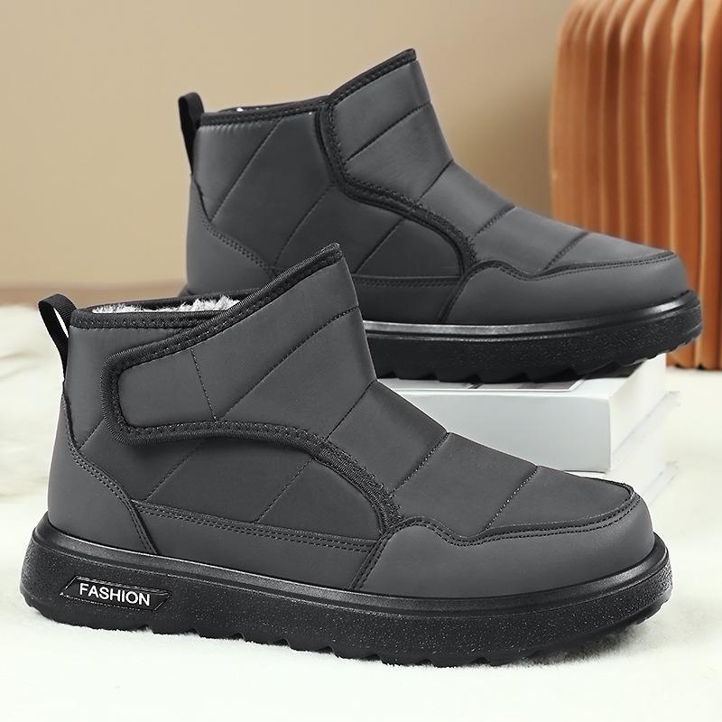 Cotton Shoes Men's Polyurethane New Snow Boots Piled Thickened Long Boots Warm and Cold-proof Men's Boots High-top Soft-soled Boots
