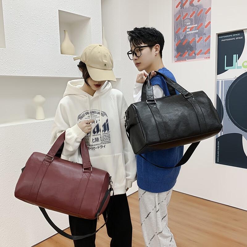 Men's Waterproof PU Travel Duffel Bag