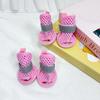 4Pcs/Set Soft Summer Dog Shoes Non-Slip Dog Paw Protector Fashion Hollow Puppy Shoes  All Seasons