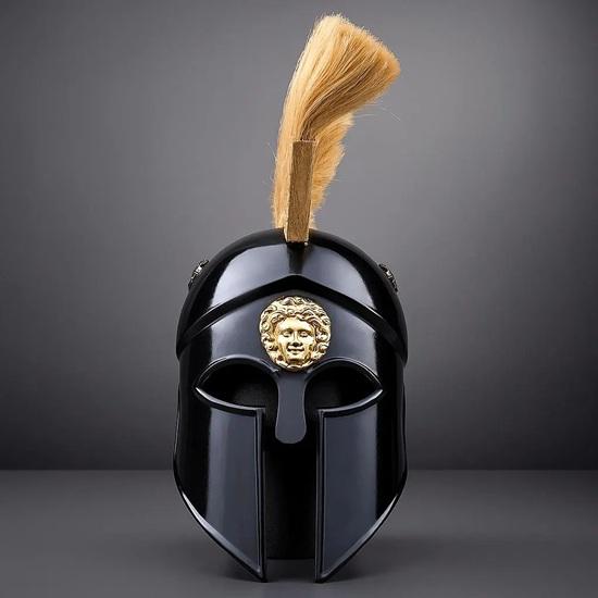 

Аутентичный коринфский шлем Доспехи древнегреческого воина для косплея, LARP, декора Коллекционный ручной работы Бронзовая реплика