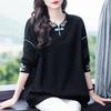 Frühlings- und Herbst-Sweatshirts im chinesischen Stil Damen-Pullover Lässige Sweatshirts Oberteile Weiblich