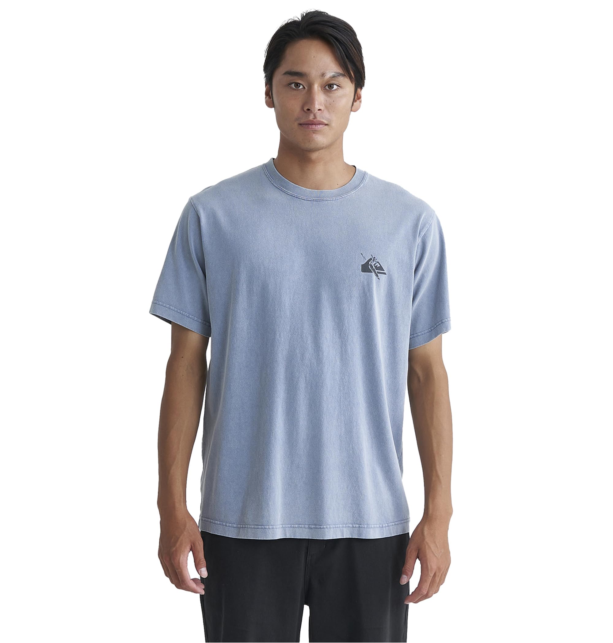 Quiksilver Футболка с коротким рукавом с принтом ДНК, винтажный вид стоунвош QST241013 BLU M